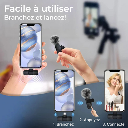 Microphone sans fil pour iPhone et Android pour vos interview ou micro-trottoir