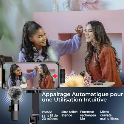 Microphone sans fil pour iPhone et Android pour vos interview ou micro-trottoir