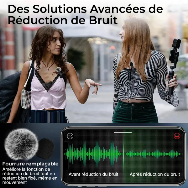 Microphone sans fil pour iPhone et Android pour vos interview ou micro-trottoir