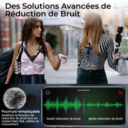 Microphone sans fil pour iPhone et Android pour vos interview ou micro-trottoir